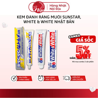 Kem đánh răng White & White, Muối Sunstar Nhật Bản