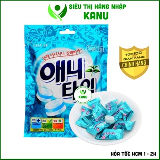 [3 vị] Kẹo không đường xylitol bạc hà, đào & chanh Lotte Anytime 60gr (Sugar free), đồ ăn vặt ăn kiêng ngon rẻ