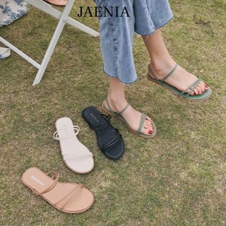 Giày Sandal nữ đế bệt quai mảnh đi học đẹp ulzzang Hàn quốc JAENIA SD004