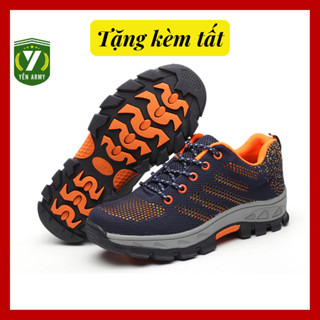 Giày Bảo Hộ Lao Động Nam Nữ Thể Thao AQX 1101 Siêu Bền - Đế Chống Đinh Mũi Thép - Tặng Kèm Tất Chân