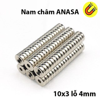 Nam châm 10x3 lỗ 3mm dùng làm đồ chơi câu cá