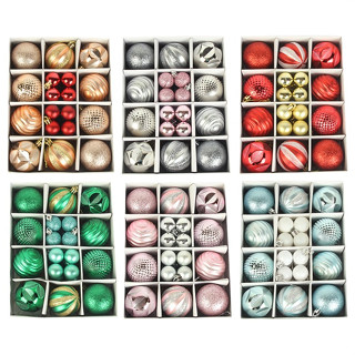 Set 26 Quả Châu Mix 6cm Và 3cm E89 Trang Trí Noel Phụ Kiện Giáng Sinh