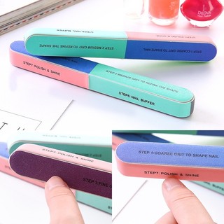 Cây dũa móng tay chân 6 mặt dụng cụ làm nail chăm sóc móng mềm chà nhám và đánh bóng mài mịn móng chuyên nghiệp tại nhà