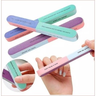Cây dũa móng tay chân 6 mặt dụng cụ làm nail chăm sóc móng mềm chà nhám và đánh bóng mài mịn móng chuyên nghiệp tại nhà