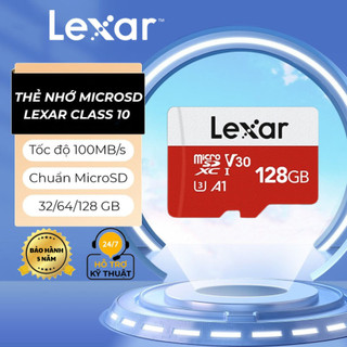 Thẻ nhớ MicroSD Lexar 32GB/ 64GB/128GB class 10 UHS-I - tốc độ 100MB/s, kèm Adapter, dùng cho camera, máy ảnh, máy quay