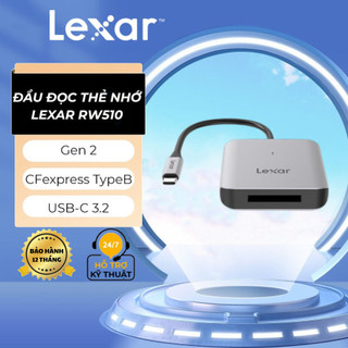 Đầu đọc thẻ nhớ lexar cfexpress type b usb-c 3.2 gen 2 reader, tương thích pc/ mac, chính hãng bh 12 tháng