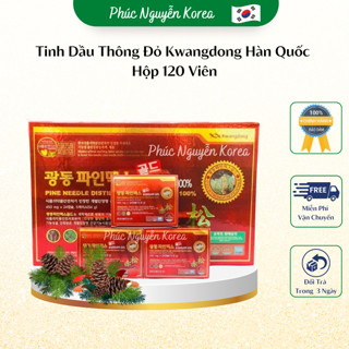 Tinh Dầu Thông Đỏ Kwangdong Hàn Quốc Hộp 120 Viên, Điều Hoà Huyếp Áp Và Giảm Chỉ Số Tiểu Đường