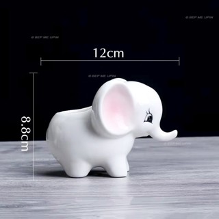 Voi sứ Cute chậu voi cảnh cắm hoa mâm cúng thôi nôi, trồng cây cảnh, con voi sứ