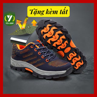 Giày Bảo Hộ Lao Động Nam Nữ Thể Thao AQX 1101 - Chống Đinh Chống Cắt - Tặng Kèm Tất Chân
