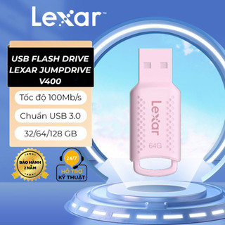 Usb lexar jumpdrive v400 32gb/ 64gb/ 128gb, chuẩn 3.0, tốc độ đọc 100mb/s, chính hãng bảo hành 2 năm
