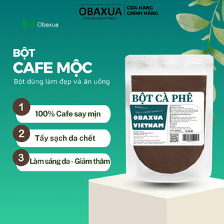 Bột cà phê nguyên chất Obaxua - Đắp mặt và body - Bột bã cafe mộc Giúp tẩy da chết, Dưỡng trắng da