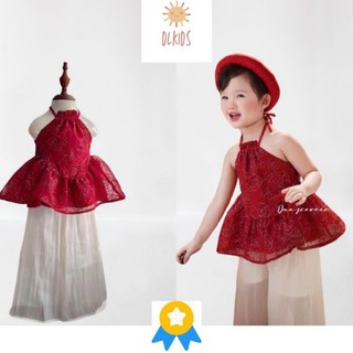 [SET TRUNG THU] Set Yếm Chị Hằng, Áo Dài Cách Tân Cho Bé Gái Size Đại Chất Nhung, Gấm Họa tiết Hoa Sen Chăn Công Cao Cấp