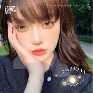 Kính áp tròng Gslens SUN BROWN giãn nhẹ lens cận 6 tháng G.DIA 14.2mm có độ (0-7)
