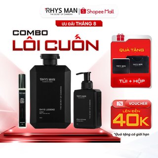 Combo Sữa tắm gội nam 3in1 350ml & Dung dịch vệ sinh nam 120ml & Nước hoa 10ml RHYS MAN