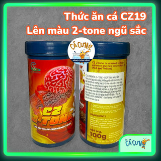 Cz19 Thức ăn lên màu nền ngũ sắc cho cá la hán 100g Cz 2 tone (Hàng Thái Lan)