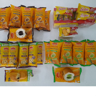 Combo 10 bánh mì tươi KINH ĐÔ 40g, ổ ngắn vị lá dứa vị socola bánh kinh đô