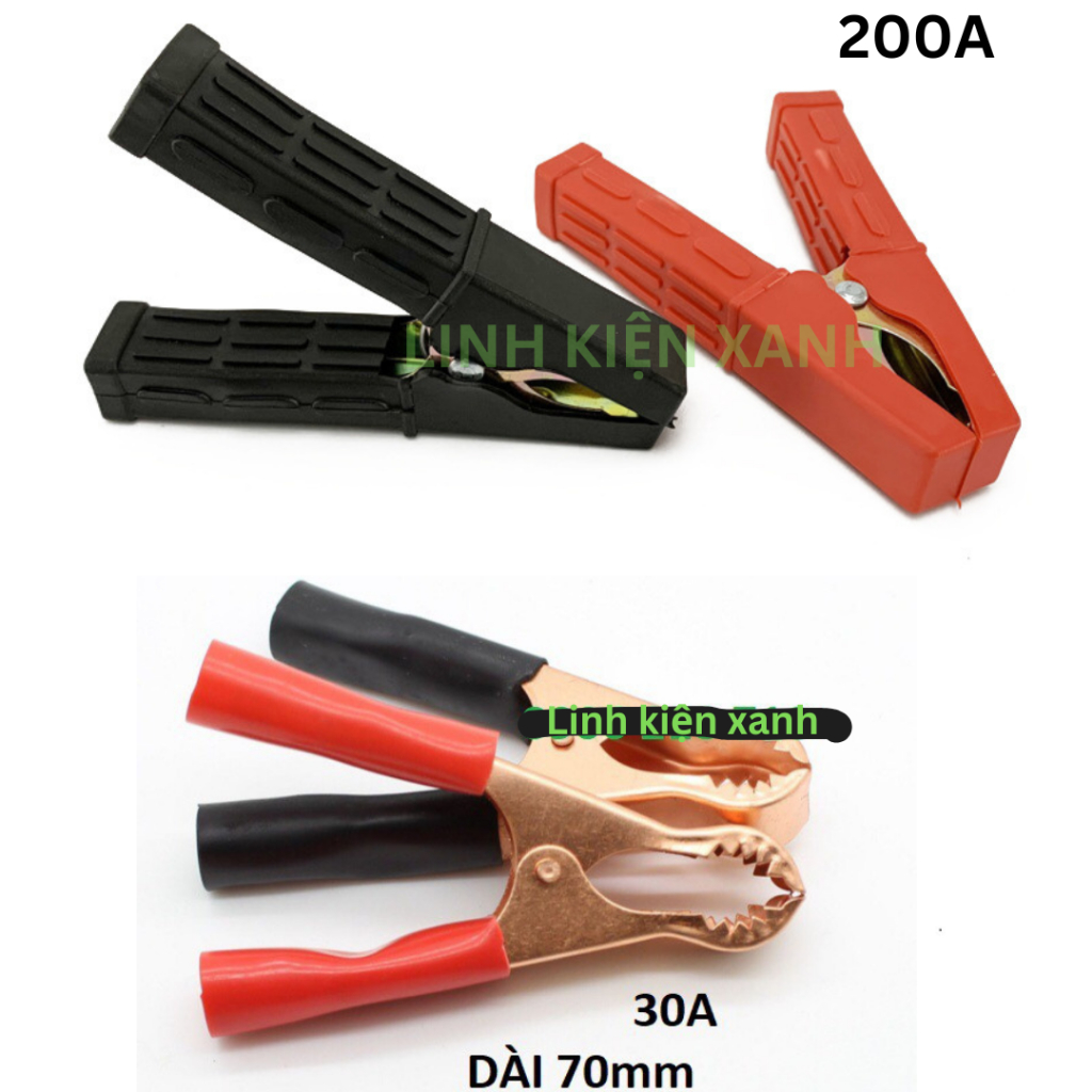 Bộ 2 chiếc Kẹp Bình Ắc Quy To ( 1 Đỏ - 1 Đen )