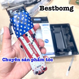 ✅BESTBOMG Tông đơ cắt tóc cao cấp ( Cờ Mỹ ) - Kim loại Titanium, Thép không gỉ, Pin Li-ion 2000mAh,Thời gian sạc 120phút