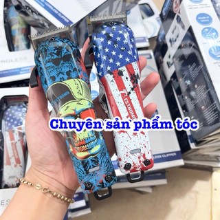✅BESTBOMG Tông đơ cắt tóc cao cấp ( Cờ Mỹ ) - Kim loại Titanium, Thép không gỉ, Pin Li-ion 2000mAh,Thời gian sạc 120phút