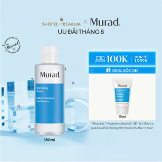 Nước cân bằng sạch da - murad clarifying toner 180ml
