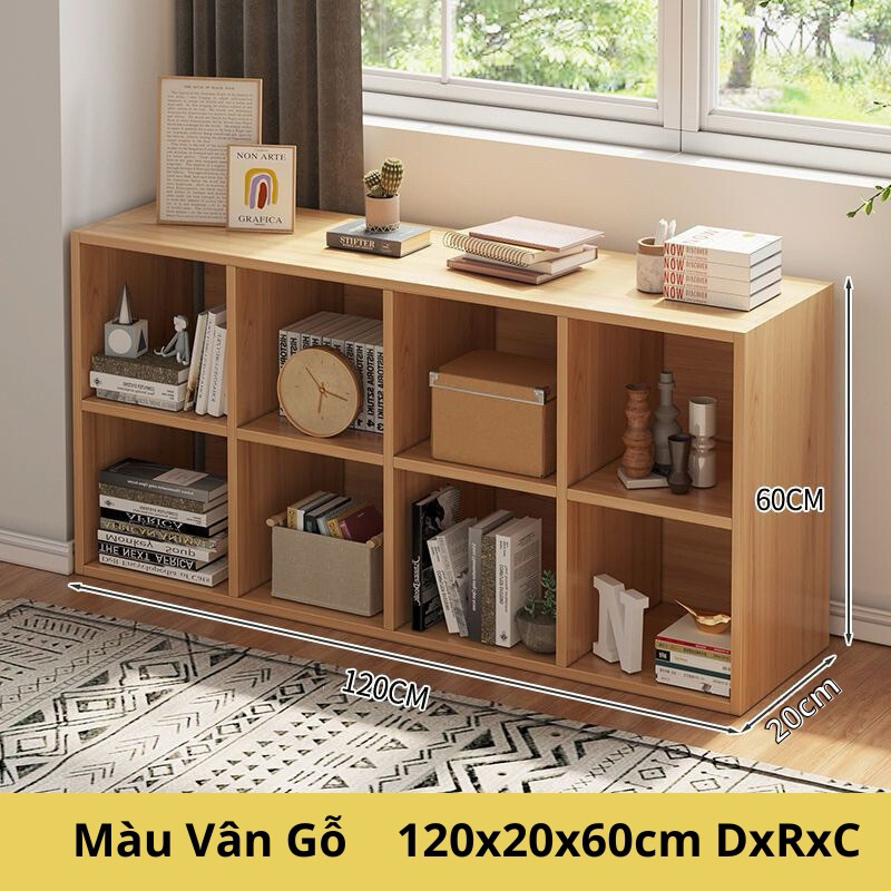 Kệ gỗ 8 ô Để Sách - Kệ Sách Tổ Ong Nhiều Ô Diện Tích Lớn Vừa Decor Vừa Đựng Sách
