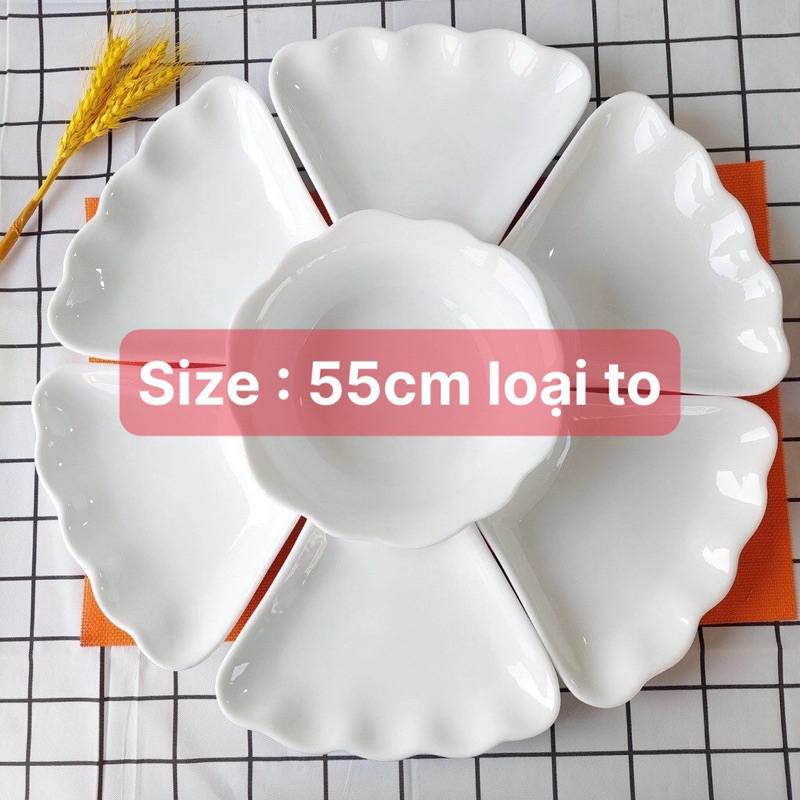 bộ bát đĩa hoa mặt trời 55cm