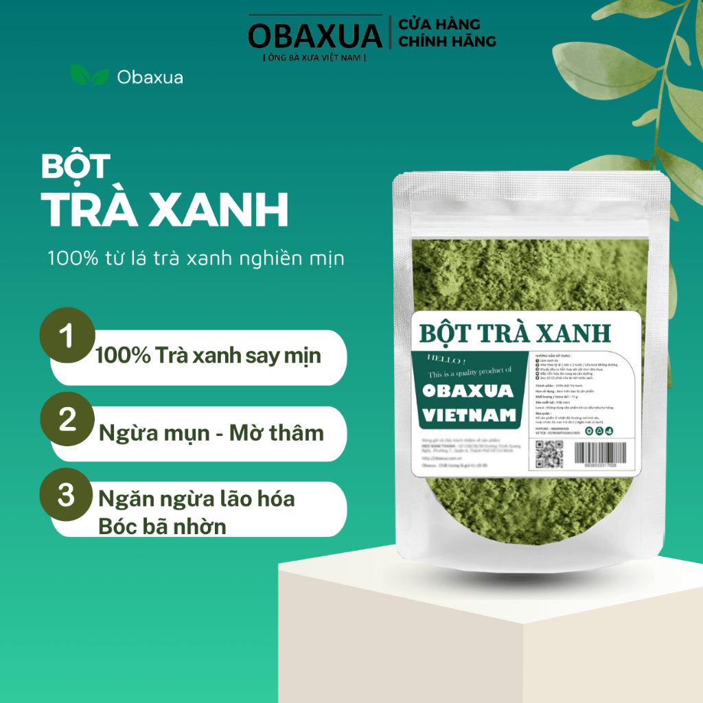 Mặt Nạ Bột Đắp Mặt Hữu cơ OBAXUA Dưỡng Da Trắng Mịn màng | BigBuy360 - bigbuy360.vn