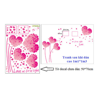 MIẾNG DÁN TRANG TRÍ DECAL DẠNG KHUNG HÌNH LÁ CÂY
