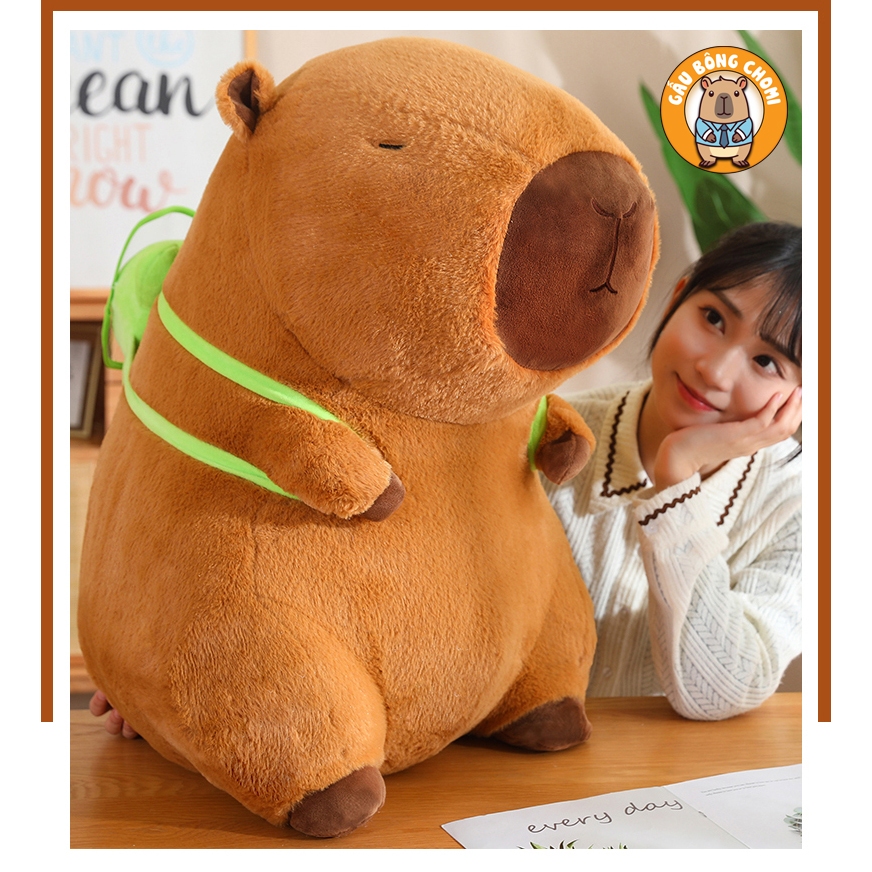 Gấu Bông Capybara Bóng Chày, Balo Rùa, Sinh Nhật siêu đáng yêu
