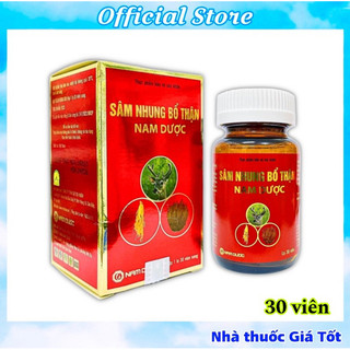 Sâm nhung bổ thận chính hãng nam dược lọ 30 viên