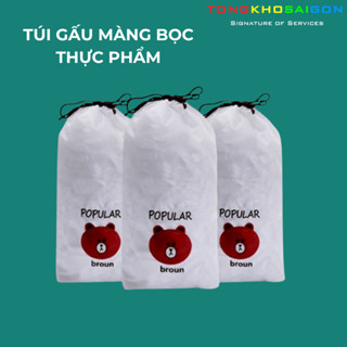 Màng Bọc Thực Phẩm (Túi Gấu) chất liệu PE co dãn có chun siêu dai, bọc bảo quản đồ ăn #TKSG.........