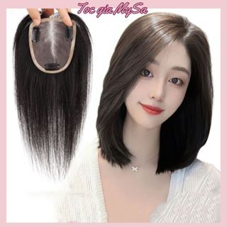 Mái giả che hói đỉnh đầu hai mái 35cm, tóc giả phủ hói dài