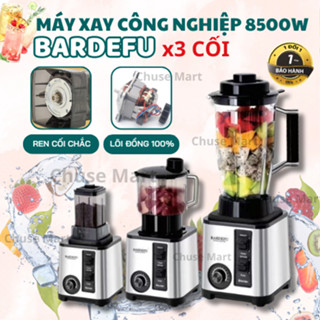 Máy Xay Sinh Tố Công Nghiệp BARDEFU 3 Cối Xay Hàng Chính Hãng, Công Suất 8500W, Xay Đa Năng Siêu Khoẻ, Bảo Hành 12 Tháng