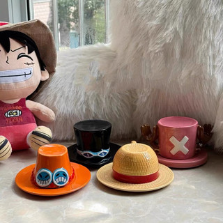 [sẵn hàng kèm hộp] Cốc uống nước sứ hình mũ OnePiece
