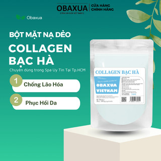  Bột mặt nạ tươi colagen tinh chất bạc hà cao cấp  Mask dẻo  OBAXUA 