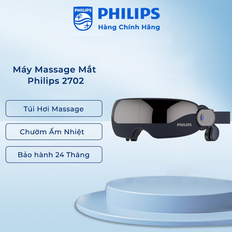 Máy Massage Mắt PHILIPS 2702 [Bảo Hành 24T] massage bằng túi khí AirEase, Hỗ trợ kết nối bluetooth.