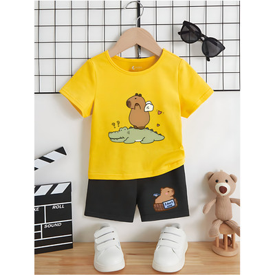 Bộ quần áo Capybara cho bé trai size từ 15-40kg - Quần áo trẻ em nam Loza Kids SB106