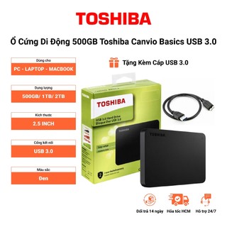 Ổ cứng di động toshiba canvio basics 500gb 2.5" usb 3.0