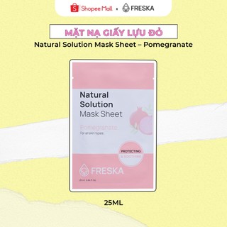 Mặt nạ giấy lựu đỏ Freska Natural Solution Mask Sheet – Pomegranate 25ml
