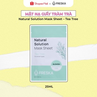 Mặt nạ giấy tràm trà Freska Natural Solution Mask Sheet – Tea Tree 25ml