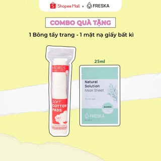 Combo quà tặng 1 mặt nạ giấy freska natural care solution sheet mask + 1 btt