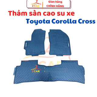 Thảm sàn, Thảm lót sàn cao su xe Toyota Corolla Cross 2020- 2022- 2023 hàng đẹp, không mùi Mẫu NISSIN