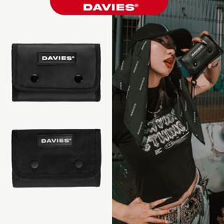 Ví cầm tay nhiều ngăn DAVIES nam nữ vải canvas, da chống nước màu đen Tactical Wallet I D-V40 & D-V59