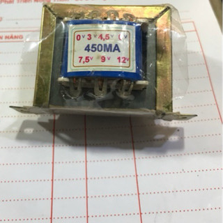 Biến áp 450mA nhiều đầu 0V,3V,4.5V,6V,9V,12V