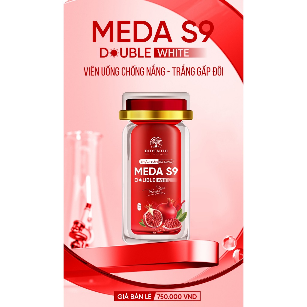 Viên Uống Chống Nắng Trắng Da Meda S9 Duyên Thị - Chống Nắng Và Giúp Da Trắng Sáng