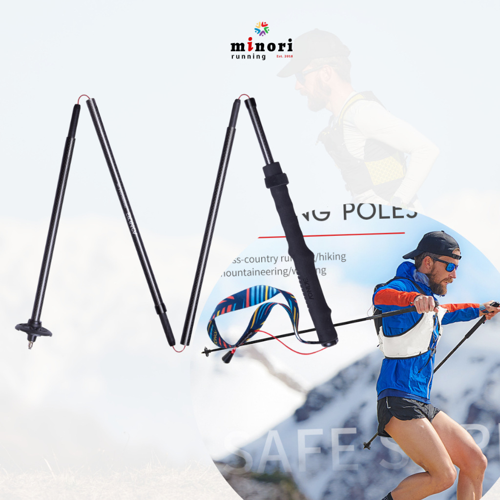 Gậy Chạy Trail Gậy Leo Núi Aonijie E4204 Gấp Gọn Sợi Carbon siêu nhẹ bền bỉ tặng kèm miếng chống lún