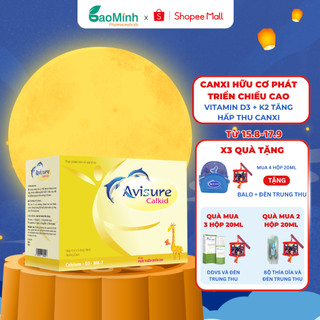 Canxi cho bé Avisure Calkid, canxi hữu cơ chứa D3 K2 bé cứng cáp phát triển chiều cao vượt trội