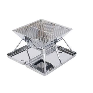 Bếp than nướng xếp siêu gọn inox dày đi phượt cắm trại dã ngoại