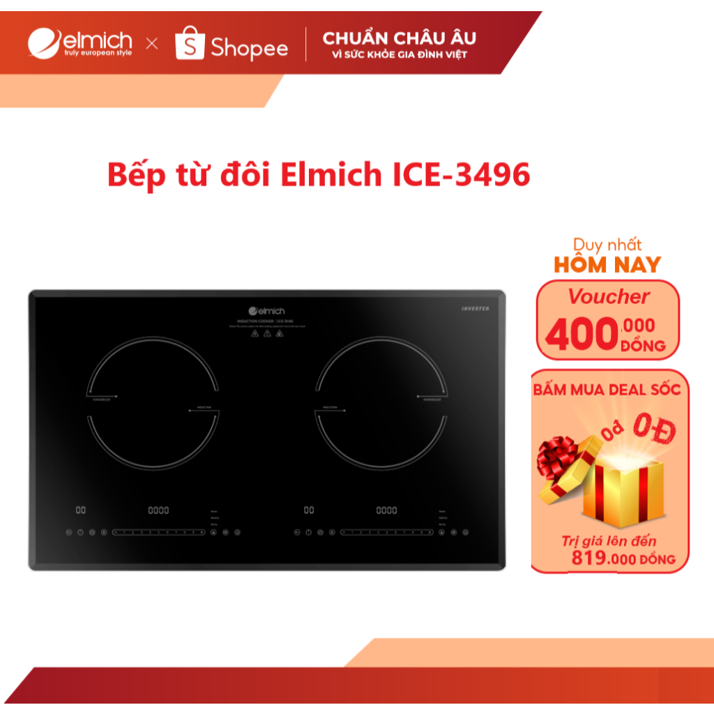 Bếp từ đôi Elmich ICE-3496/9090