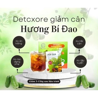 Detox giảm cân hương bí đao thiên long trà giảm cân hộp 40 gói có tặng detox